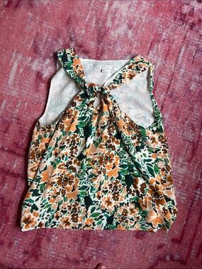 Joie Floral Silk Top, Medium
